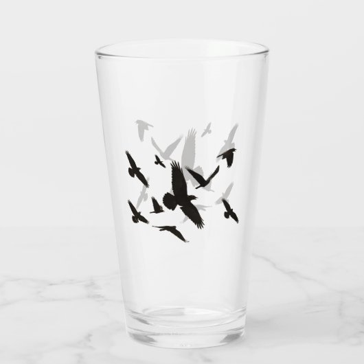 Ravens Drink oder Bier Glass Glas (Rückseite)