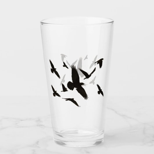 Ravens Drink oder Bier Glass Glas (Vorderseite)