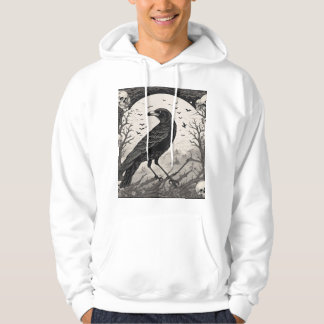 Raven's Embrace: Ein Tanz der Schädel und Rose Hoodie