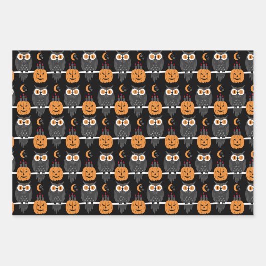 Ravens, Eyeballs Cupcake Design perfekt Halloween Geschenkpapier Set (Vorderseite 2)