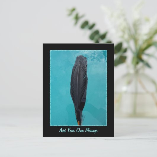 Raven's Feather Postkarte (Stehend Vorderseite)