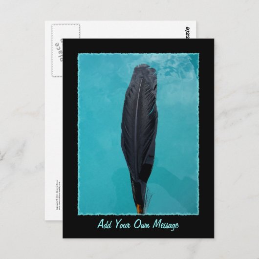 Raven's Feather Postkarte (Vorne/Hinten)