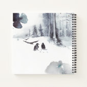 Ravens Forest Snow Wedding Gästebuch Notizblock (Rückseite)
