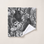 Raven's Geheimnis. Dunkle und launische gotische I Badhandtuch Set (Waschlappen)