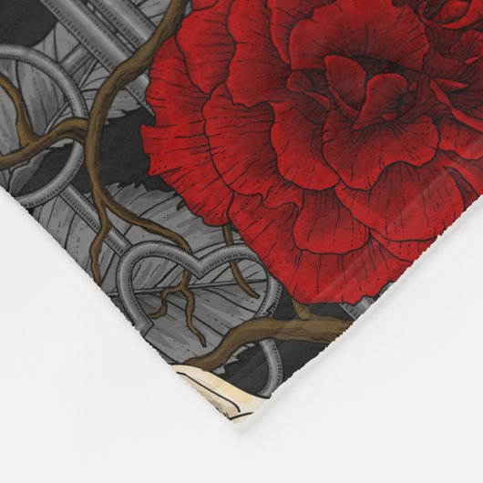 Raven's Geheimnis. Dunkle und launische gotische I Fleecedecke (Ecke)