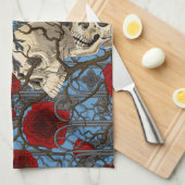 Raven's Geheimnis. Dunkle und launische gotische I Geschirrtuch (Viertel Falte)