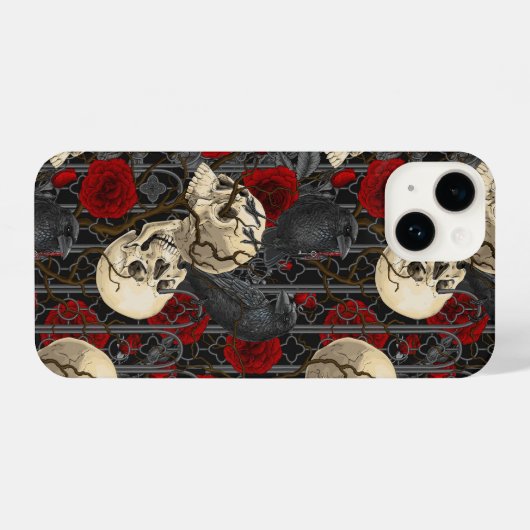 Raven's Geheimnis. Dunkle und launische gotische I iPhone Hülle (Rückseite (Horizontal))