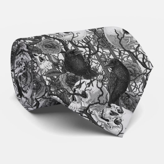 Raven's Geheimnis. Dunkle und launische gotische I Krawatte (Gerollt)