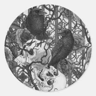 Raven's Geheimnis. Dunkle und launische gotische I Runder Aufkleber