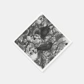 Raven's Geheimnis. Dunkle und launische gotische I Serviette (Ecke)