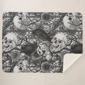 Raven's Geheimnis. Dunkle und launische gotische I Sherpadecke (Vorderseite (Horizontal))