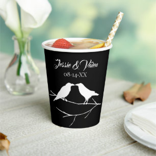 Ravens Gothic Halloween Hochzeit Pappbecher