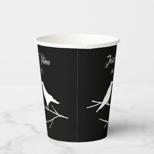 Ravens Gothic Halloween Hochzeit Pappbecher (Rechts)
