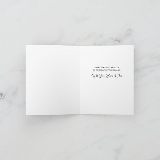 Ravens Gothic Wedding Dankeskarte (Innenseite)