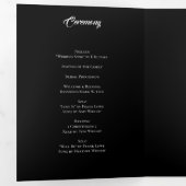 Ravens Gothic Wedding Dreifach-gefaltete Programmkarte (Innen Erste Seite)