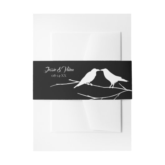 Ravens Gothic Wedding Einladungsbanderole (Vorderseite Beispiel)