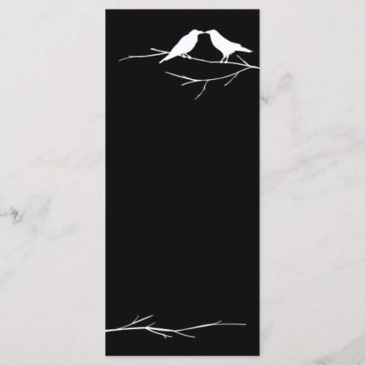 Ravens Gothic Wedding Menükarte (Rückseite)