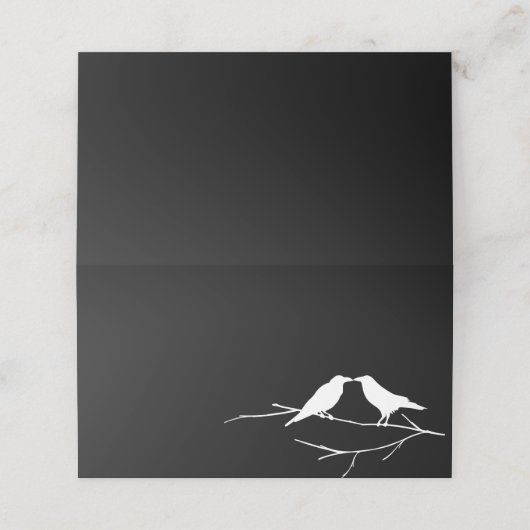 Ravens Gothic Wedding Platzkarte (Außenseite Aufgefaltet)