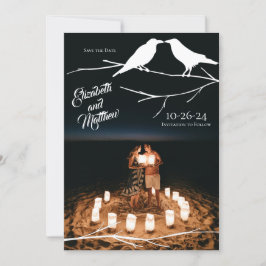 Ravens Gothic Wedding Save the Date Einladung