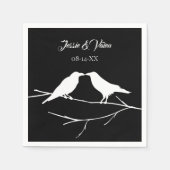 Ravens Gothic Wedding Serviette (Vorderseite)
