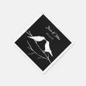 Ravens Gothic Wedding Serviette (Ecke)