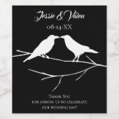 Ravens Gothic Wedding Weinetikett (Einzelnes Label)