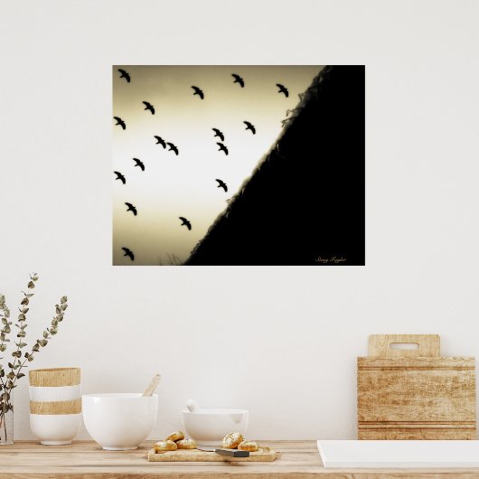 Ravens im Flug Poster (Küche)