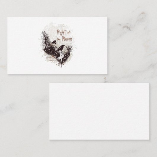 Ravens in Charred Forest Visitenkarte (Vorne/Hinten)
