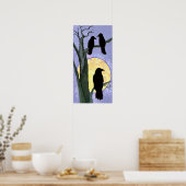 Ravens in einem Baum bei Sonnenaufgang Poster (Küche)