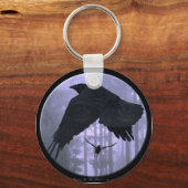 "RAVENS IN THE MIST" Fantasy Art Key-chain Schlüsselanhänger (Vorderseite)