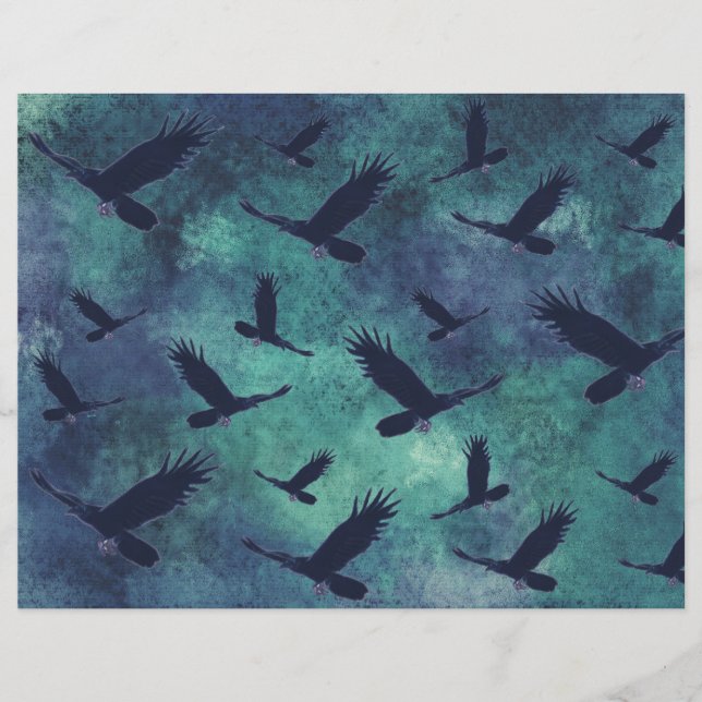 Ravens Junk Journal Scrapbook Page (Vorderseite)