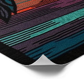 Ravens Navajo Wüste Native Art Style #NR105 Poster (Ecke)