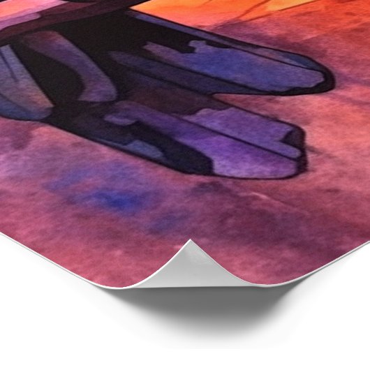 Ravens Navajo Wüste Native Art Style #NR111 Poster (Ecke)