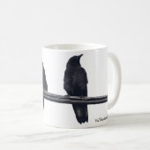 "RAVENS ON A DRAYS" Corvids Wildlife Tasse (VorderseiteRechts)