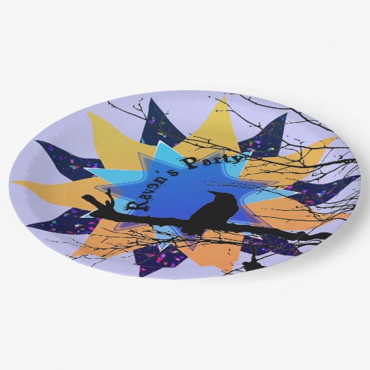 Raven's Party von Linandara Fun Pappteller (Schrägansicht)