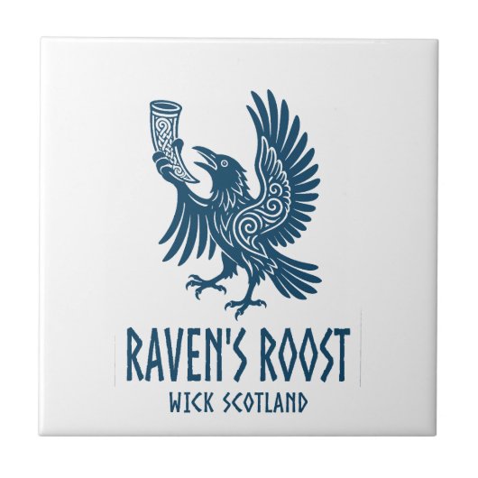 Raven's Roost Pub Wick Schottland Fliese (Vorderseite)