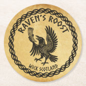 Raven's Roost Pub Wick Schottland Runder Pappuntersetzer (Vorderseite)