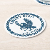 Raven's Roost Pub Wick Schottland Runder Pappuntersetzer (Angewinkelt)
