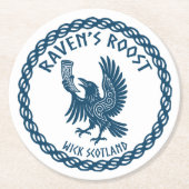 Raven's Roost Pub Wick Schottland Runder Pappuntersetzer (Vorderseite)