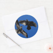 Ravens Runder Aufkleber (Umschlag)