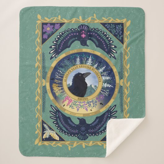 Ravens Sherpa Blanket Sherpadecke (Vorderseite)