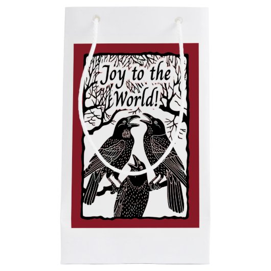 Ravens Sing Joy to the World Kleine Geschenktüte (Vorderseite)