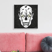 Ravens Skull Skeleton Wall Wohngestaltung Leinwanddruck (Insitu (Wohnzimmer))