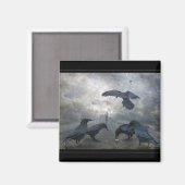 Ravens spielen mit verlorener Zeit Magnet (Vorderseite/Rückseite)