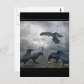 Ravens spielen mit verlorener Zeit Postkarte (Vorne/Hinten)