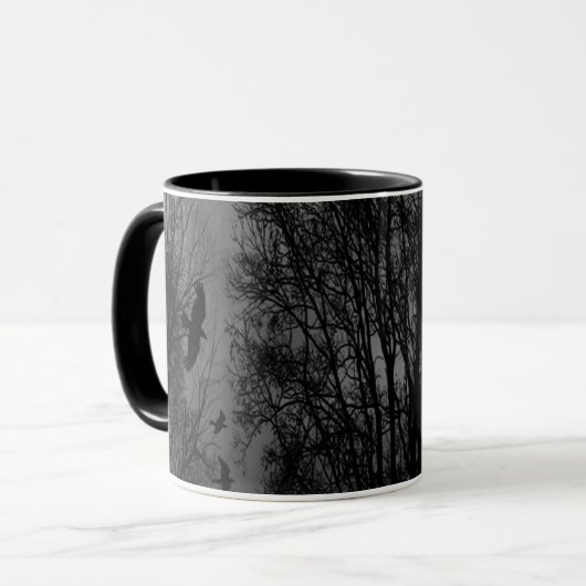 Ravens Trees und ein Spuk gotischer Himmel Tasse (Vorderseite Links)