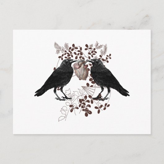 Ravens um das Herz Postkarte (Vorderseite)