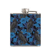 Ravens und blaue Rose Flachmann (Rückseite)