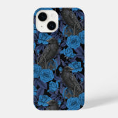 Ravens und blaue Rose iPhone Hülle (Rückseite)