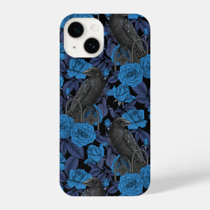 Ravens und blaue Rose iPhone 14 Hülle